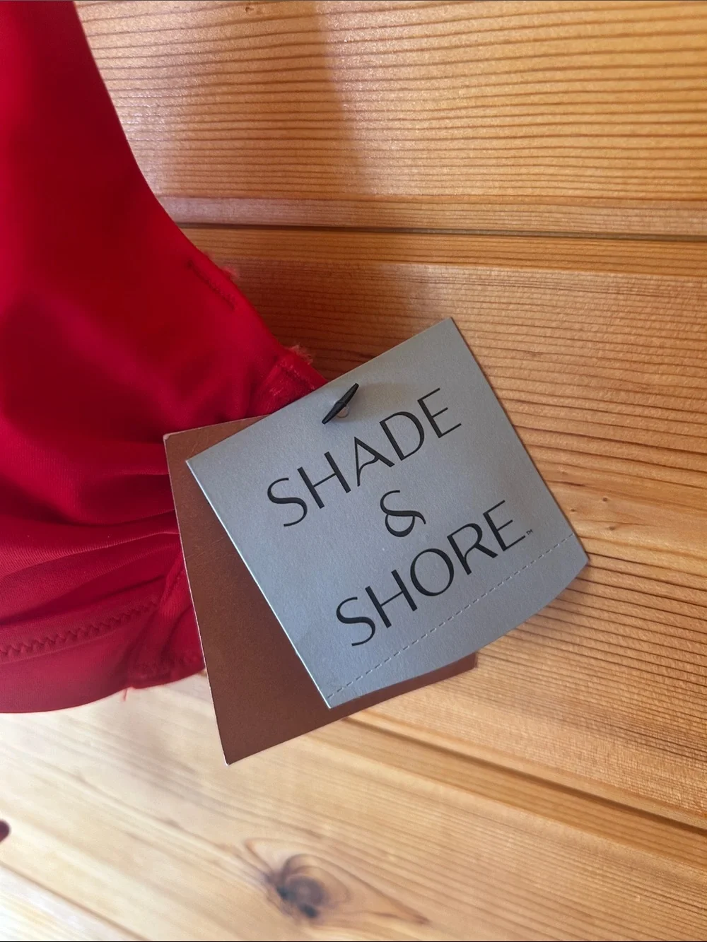 Shade & Shore Red Strappy Bikini Top